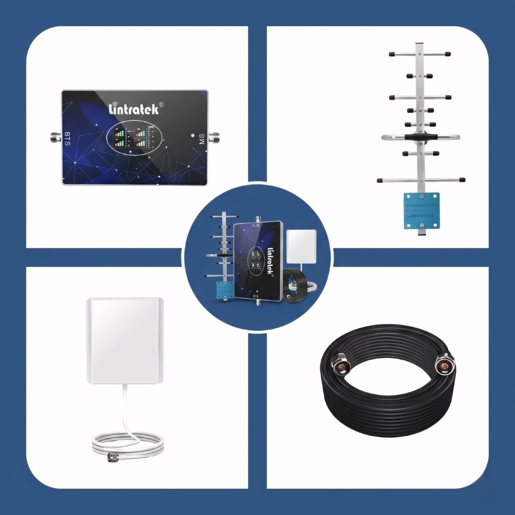 Wzmacniacz sygnału GSM/3G/4G LTE 70 dB z anteną Yagi, 15 m kabla | REEVE