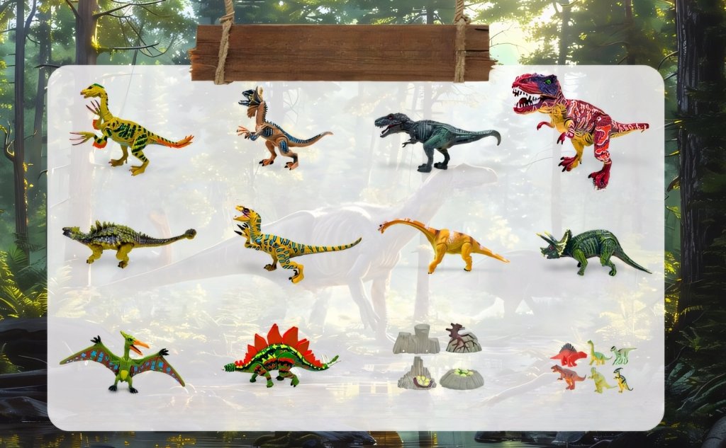 Zestaw figurek dinozaury 20szt ruchome duże T - Rex tyranozaur | REEVE