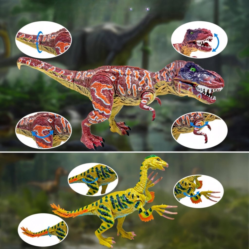 Zestaw figurek dinozaury 20szt ruchome duże T - Rex tyranozaur | REEVE
