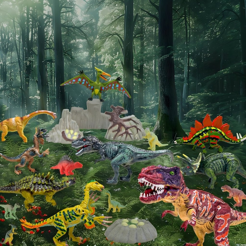 Zestaw figurek dinozaury 20szt ruchome duże T - Rex tyranozaur | REEVE