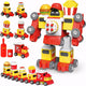 Zestaw konstrukcyjny 76 elementów — robot lub pociąg, ze śrubokrętem
