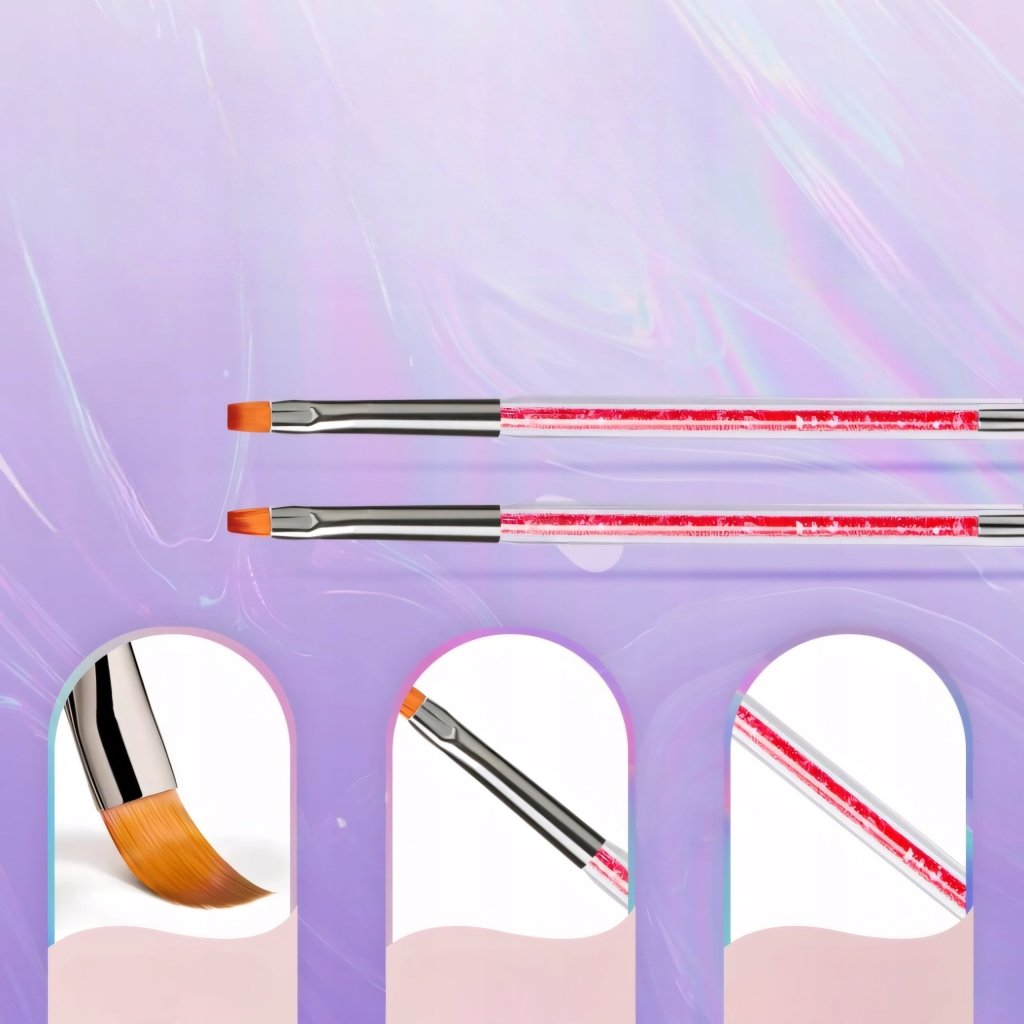 Zestaw pędzelków do paznokci 8 szt. dwustronne | REEVE